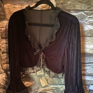 Dracula Clothing Velvet Bolero NWOT